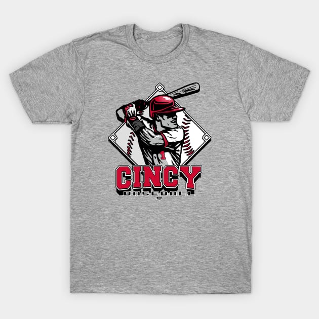 Cincy Forever Diamond Baseball T-Shirt by MudgeSportswear